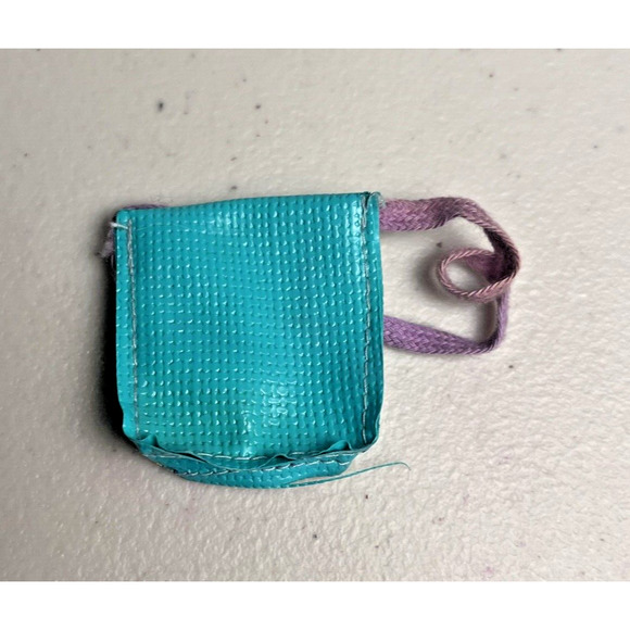 Vintage Barbie Doll Accessories Silver Gloves, Gold Clutch & Blue Bag 60s 70s 80 - Picture 5 of 11